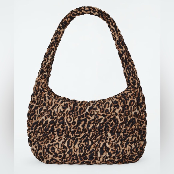 COS Leopard Oversized Quilted Crossbody Bag - Picture 3 of 8